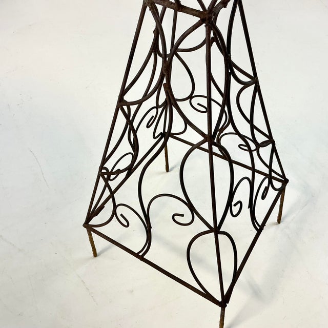 1970s Vintage Art Nouveau Square Rustic Mexican Garden Topiary Frame For Sale - Image 9 of 11