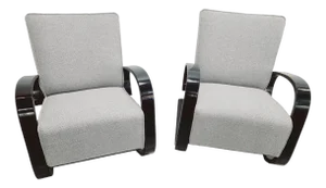 Set of Art Deco Cantilever Armchairs attributed to M. Navratil, 1930s