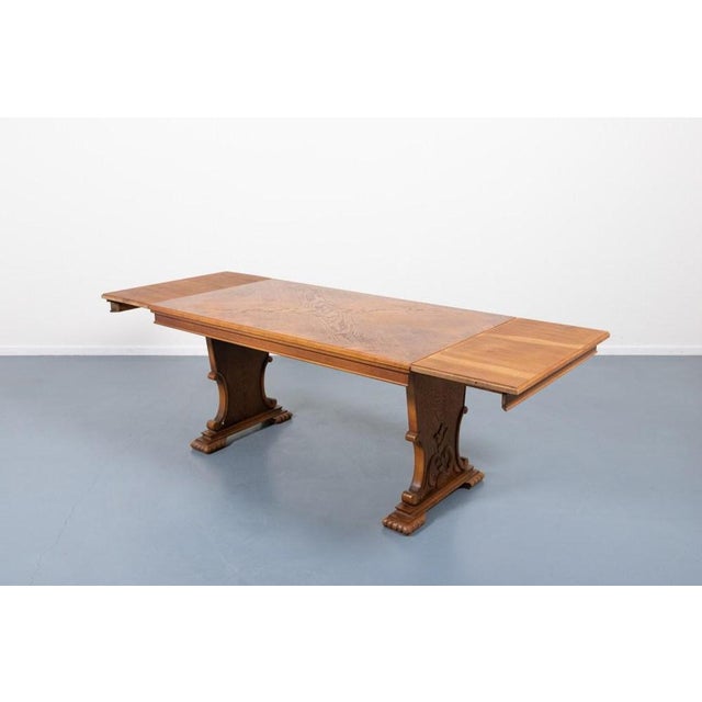 Provenance Oak Dining Table and Dining Chairs, 1950s, Set of 7 For Sale - Image 3 of 18