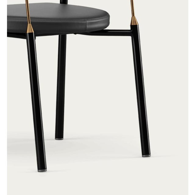 Not Yet Made - Made To Order Chairman Chair in Walnut with Upholstery in Black by Henrik Tengler for One Collection For Sale - Image 5 of 17