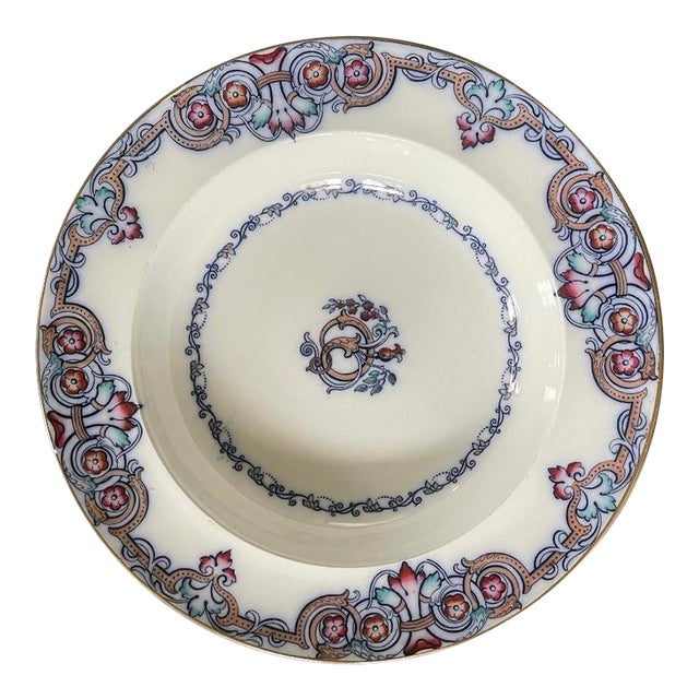 Antique Wedgwood Liffey Bowls - Flow Blue Pearl, England (Set of 2) For Sale