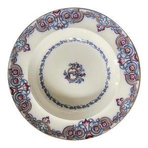 Antique Wedgwood Liffey Bowls - Flow Blue Pearl, England (Set of 2)
