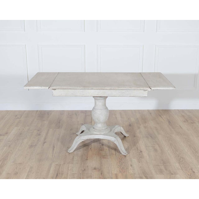 Swedish Painted Pedestal Drop-Leaf Table, circa 1880 For Sale - Image 9 of 11
