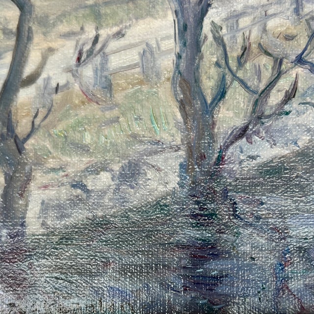 Erik Tryggelin 1878-1962, Swedish, Impressionist River View Oil on Canvas For Sale - Image 4 of 6