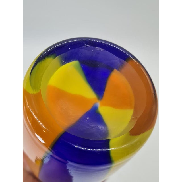 Glass Murano Art Glass Sommerso Vase, Italy, 1990s For Sale - Image 7 of 8