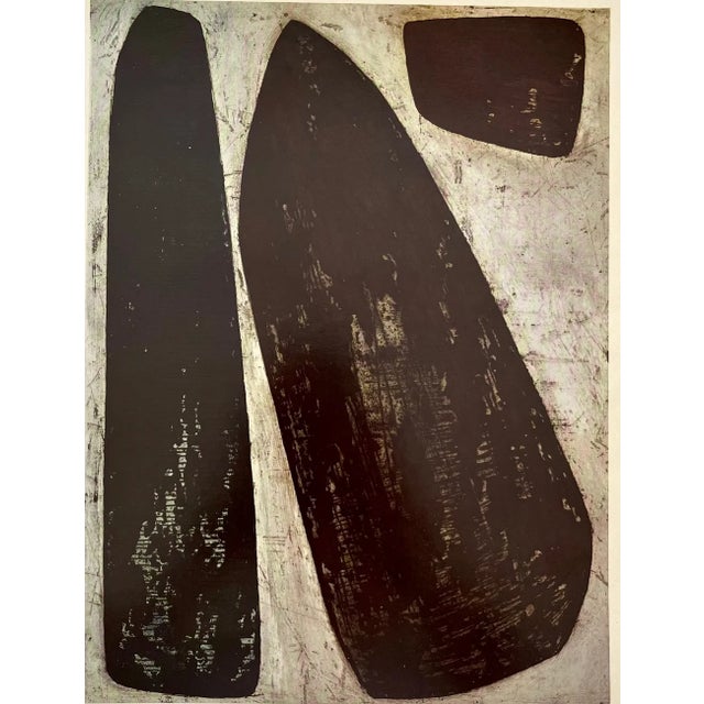 Artist: Anna Eva Bergman Country: Sweden Title: Deux steles avec forme brune Medium: Offset (after gravure) Marks: Not...