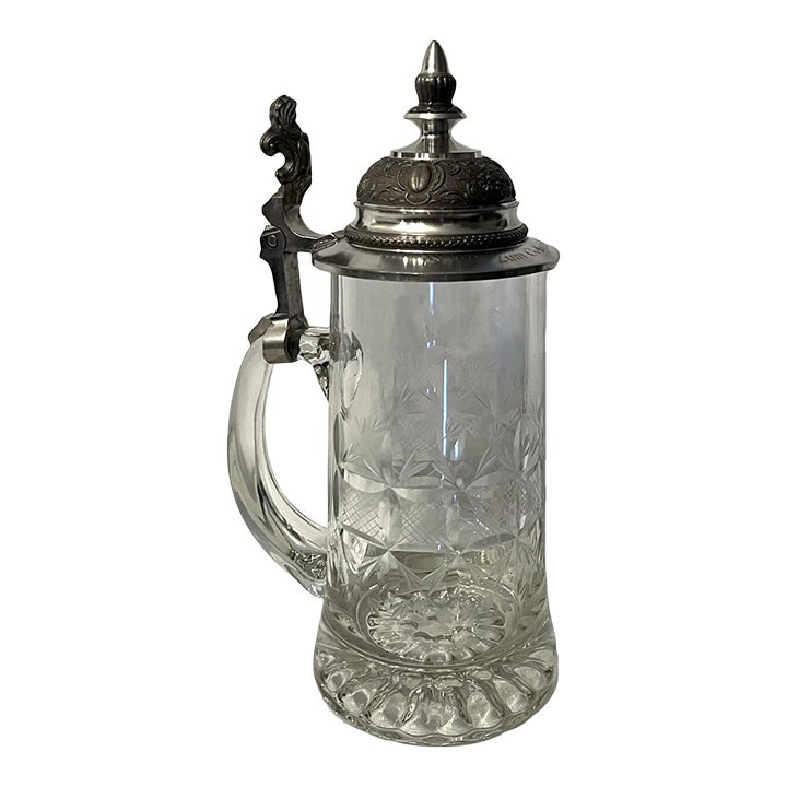 Vintage Rastal Glass and Pewter Stein | Chairish