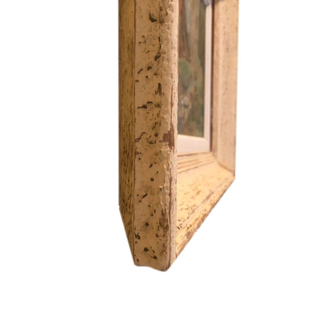 Vintage French Oil Painting Landscape Thatched Roof Cottage For Sale In Dallas - Image 6 of 7