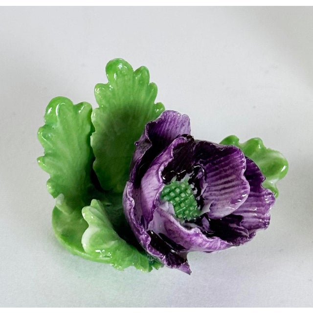 Vintage English Bone China Rose Motif Place Card Holders, Set of 6 For Sale In Kansas City - Image 6 of 9