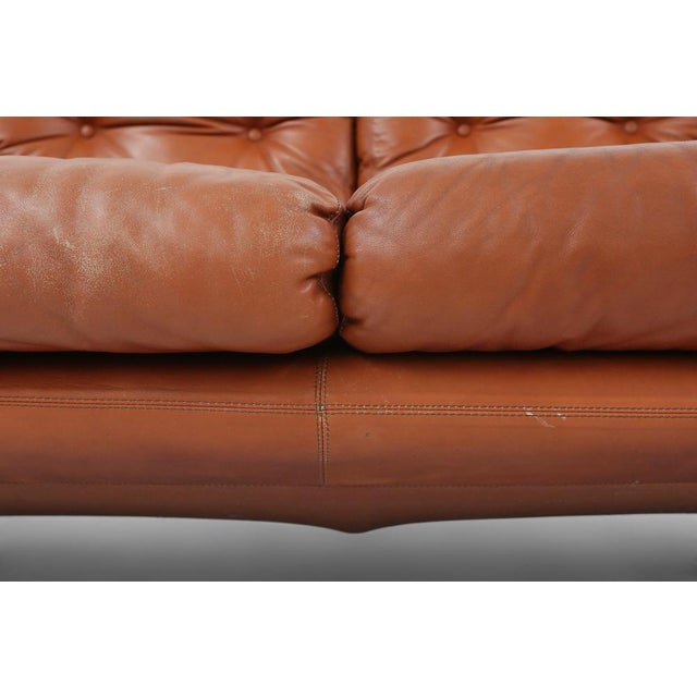 Brown Leather Coronado 2-Seater Sofa by Tobia Scarpa for B&B Italia, Italy, 1960s For Sale - Image 6 of 18