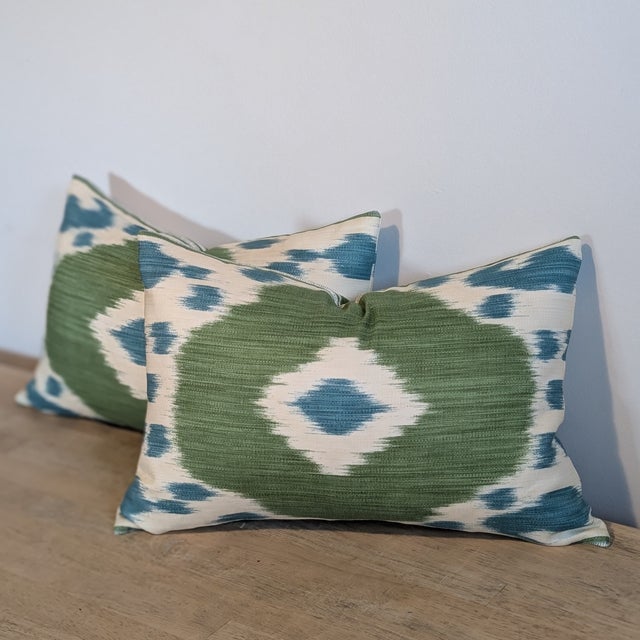 2020s Brunschwig & Fils Varkala Ikat Lumbars For Sale - Image 5 of 6