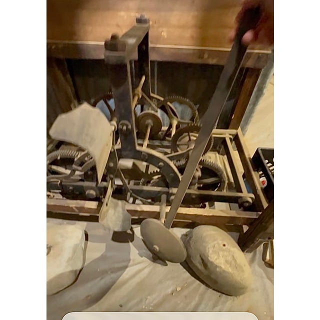 Early 19th Century Large Italian Antique Wooden Tower Clock With Original Mechanical Pieces For Sale - Image 4 of 10