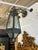 Vintage Iron Lantern Wall Sconces With Glass Seeded Panels - a Pair For Sale - Image 9 of 17