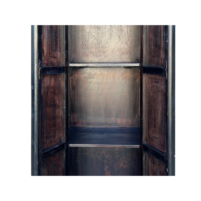 Oriental Classic Slim Black Lacquer Narrow Tall Storage Cabinet For Sale In San Francisco - Image 6 of 8