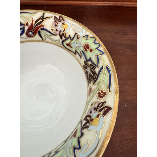 Early 20th Century Morimura Sauce Bowl With Stand and Ladle For Sale - Image 9 of 12