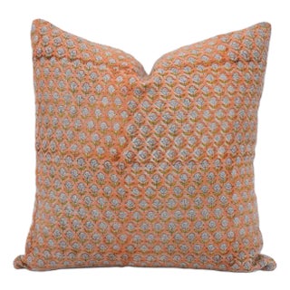 Fabdivine Block Print Thick Linen Pillow Cover 16x16 Inch Home Decor Accent- Tarangini For Sale