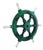 Vintage Nautical Handcrafted Green Wooden Ship Wheel With Aluminium Hub & Handle For Sale - Image 4 of 6