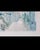 Large Abstract Coastal Original Painting Watercolor Triptych Blue Green Wall Art Modern Signed Framed For Sale - Image 10 of 12