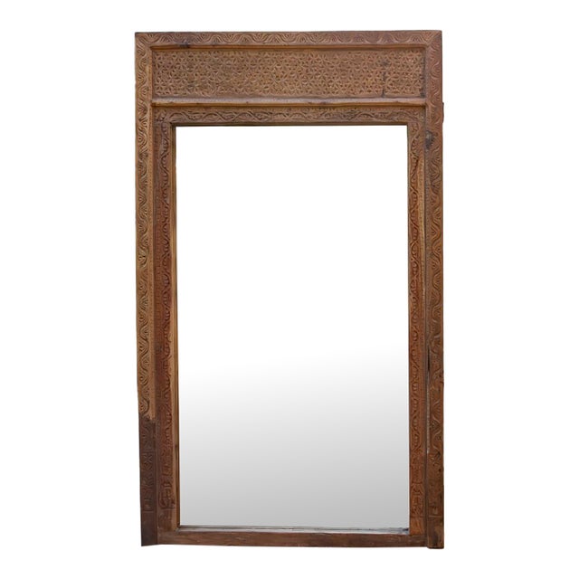 20th Century Oxidized Doorway Floor Mirror For Sale
