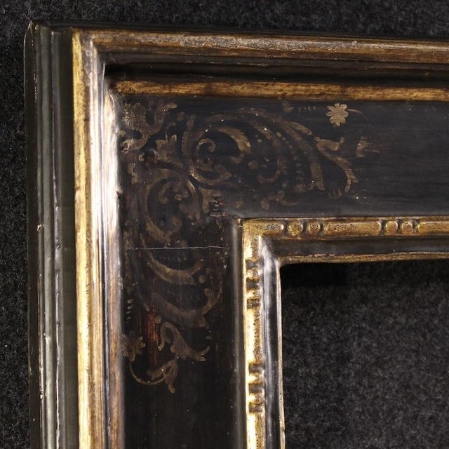 20th Century Lacquered Painted and Gilded Tuscan Frame, 1950 For Sale - Image 12 of 15