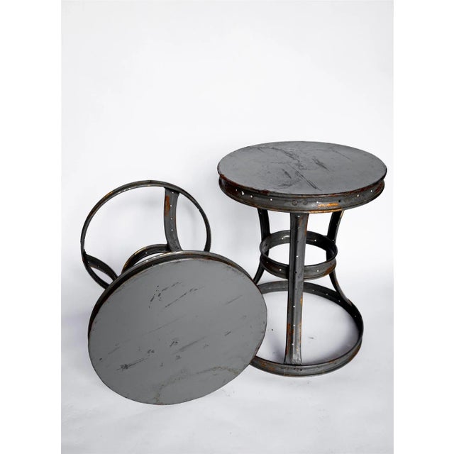 Metal Side Tables 1980s Vintage - a Pair For Sale - Image 7 of 7