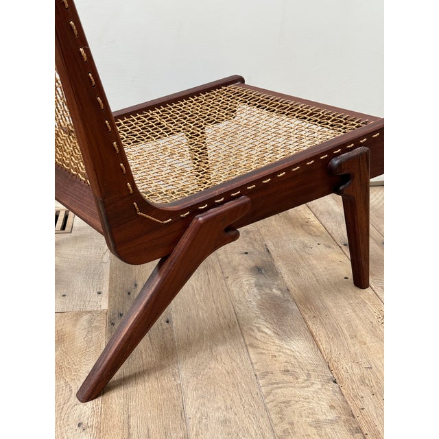 Wood and Rope Lounge Chair For Sale - Image 10 of 12