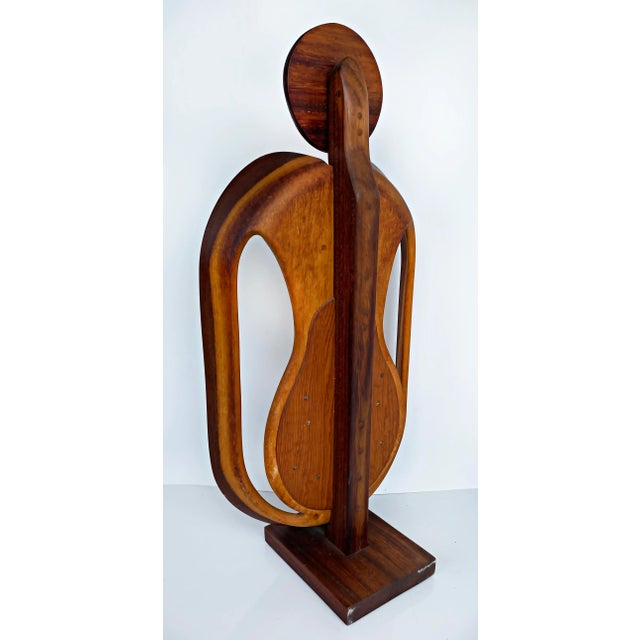 Brown 1970s Edwin Scheier Carved Sculpture Symbolizing Fertility For Sale - Image 8 of 12