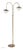 Scandinavian Art Deco Floor Lamp in Brass and Glass, 1920s For Sale