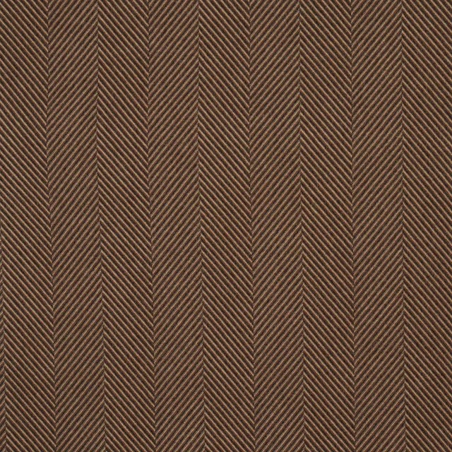 Schumacher Milo Wool Herringbone Fabric in Espresso For Sale