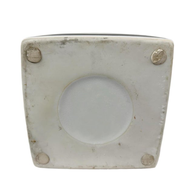 Large Art Deco Style Black & White Geometric Ceramic Ginger Jar For Sale - Image 6 of 6