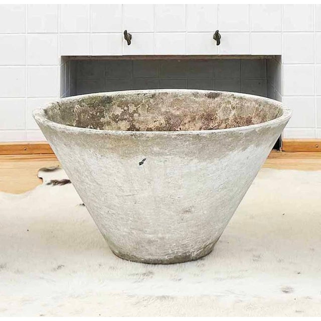 Sculpture Materials 1970s Tapered Concrete W. Guhl Eternit Planter A+ Patina, 3 Pieces, Attributed For Sale - Image 7 of 17