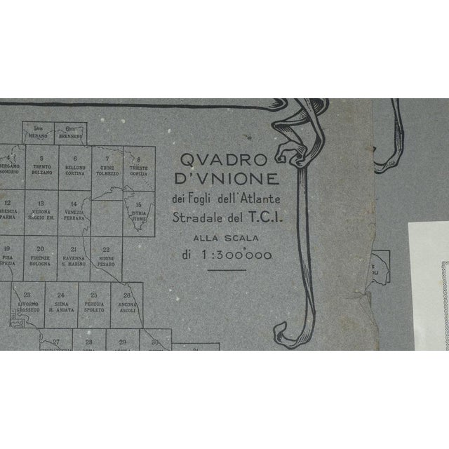 Bond Opera Cartographic, International Atlas of the Italian Touring Club with Dedication by Benito Mussolini, Italy 1927, Set of 9 For Sale - Image 10 of 18