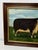 1990s English Hereford Bull Oil Painting in the Manner of William Henry Davis – Framed British Pastoral Cattle Portrait For Sale - Image 5 of 18