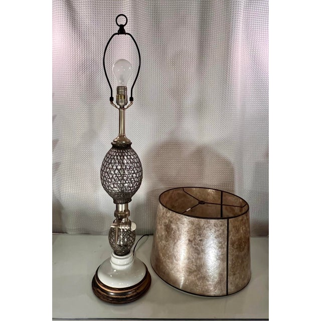 Mid-Century Modern Vintage Frederick Cooper Seltzer Bottle Table Lamp For Sale - Image 3 of 11