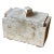 Vintage Two-Tone Travertine Lidded Box, Circa 1970s For Sale