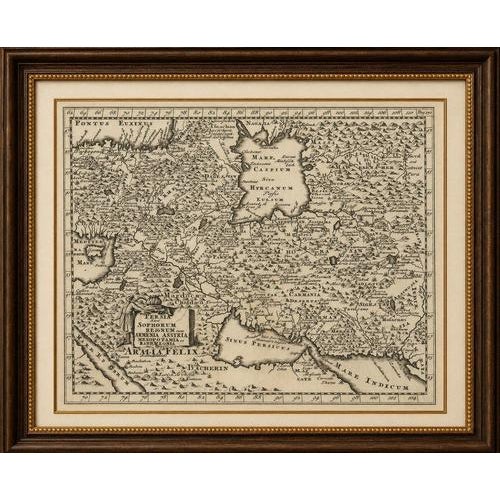 Cluver Persia Map with Armenia & Mesopotamia, Leiden, 1697 This highly decorative and historically important 17th-century...