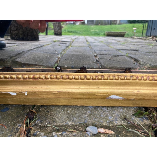 Figurative Antique Trumeau Painting With Mirror For Sale - Image 3 of 9