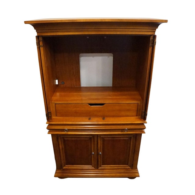 Stanley Furniture Stanley Furniture Solid Cherry Contemporary Traditional 51" Tv Media Armoire 232-13-14 For Sale - Image 4 of 17
