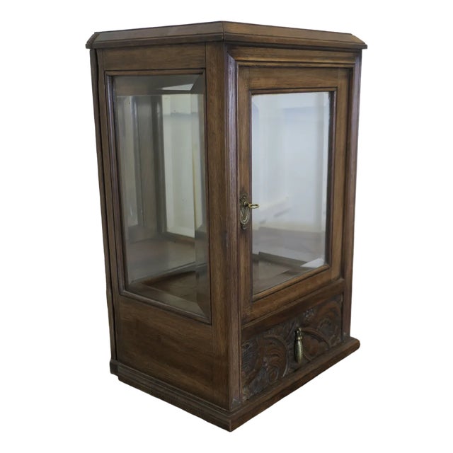 Oak Counter Top Display Cabinet, 1890s For Sale
