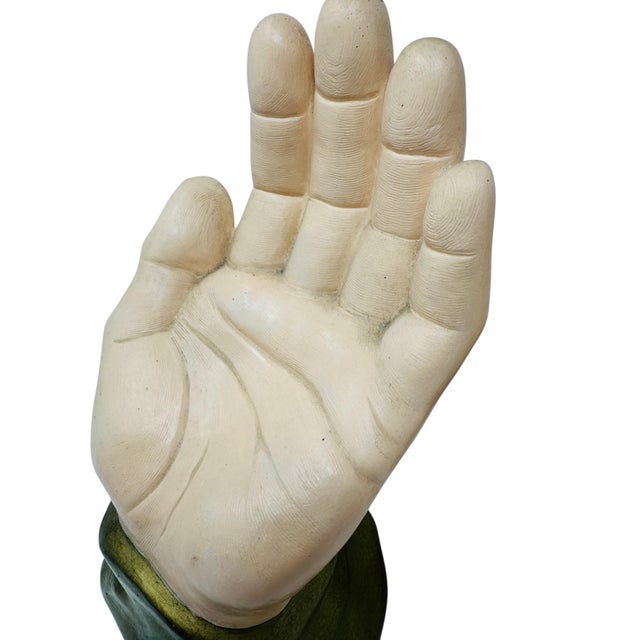 Pristine 10” Scioto Ceramics Anatomical ‘Orans’ Prayer Hands - A Pair - Circa 1977 For Sale In Tampa - Image 6 of 11