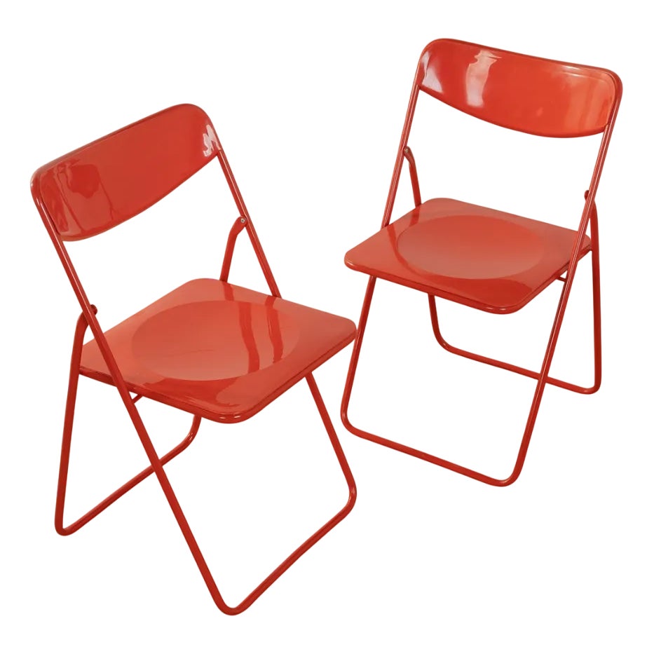 Ted Folding Chairs by Niels Gammelgaard for Ikea, 1970s, Set of 2