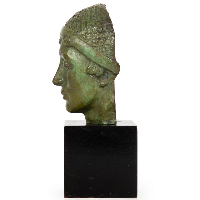 Late 20th Century Rare American Bronze Sculpture Bust of “Unknown Woman” by Malvina Hoffman For Sale - Image 5 of 18