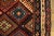 Wine Antique Kurdish Geometric Multicolor 1890s Square Rug For Sale - Image 8 of 12