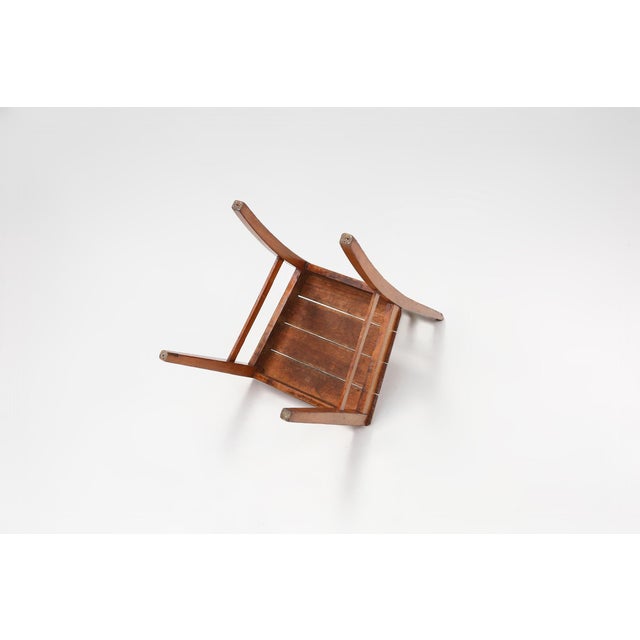 Wooden Geometric Chair in the style of Jean Prouve, France, 1940s For Sale - Image 14 of 15