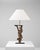 1900s Italian Wood Carved Table Lamp On Metal Base For Sale - Image 17 of 18