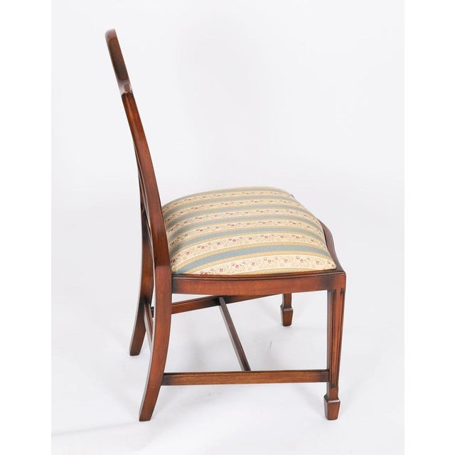 Mid-Century English Harrods Shield Back Dining Chairs, Set of 12 For Sale - Image 12 of 17