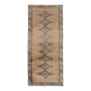 Mid-Century Style Turkish Oushak Runner Rug