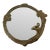 Vintage Mid-Century Art Nouveau Cast Brass Figural Nymph Round Wall Mirror For Sale