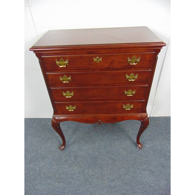 Kincaid Queen Anne Cherry Flatware Chest Chairish