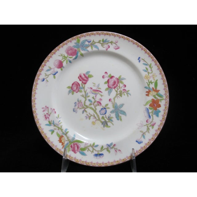 Beautiful Royal Doulton England Bone China salad plate set of 6 in colorful Ito E2929 pattern. Manufactured in England...